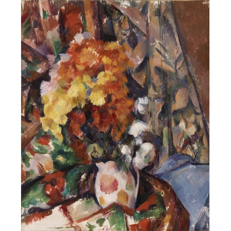 24x29in Poster Paul Cézanne - The Flowered Vase (Le Vase Fleuri)