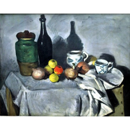 30x24in Poster Paul Cézanne, Stillleben mit Früchten und Geschirr