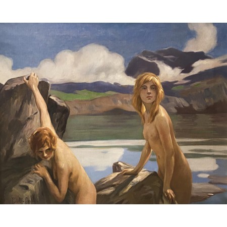 29x24in Poster Paul Émile Chabas - Two Bathers
