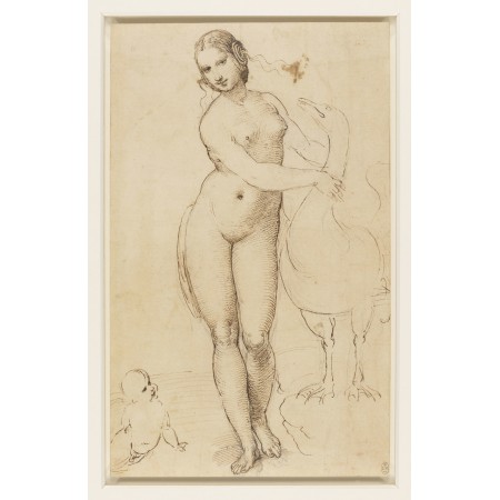 15x24in Poster Raphael - Leda and the swan c.1507, RCIN 912759
