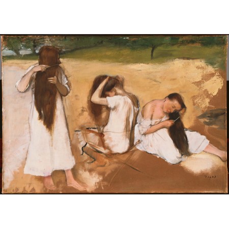 34x24in Poster Edgar Degas - Women Combing Their Hair