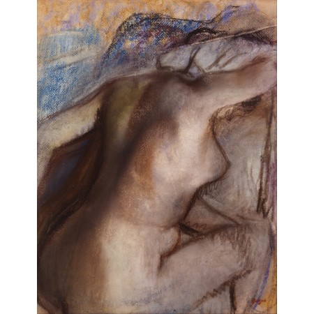 24x31in Poster Edgar Degas - After the bath, woman drying herself