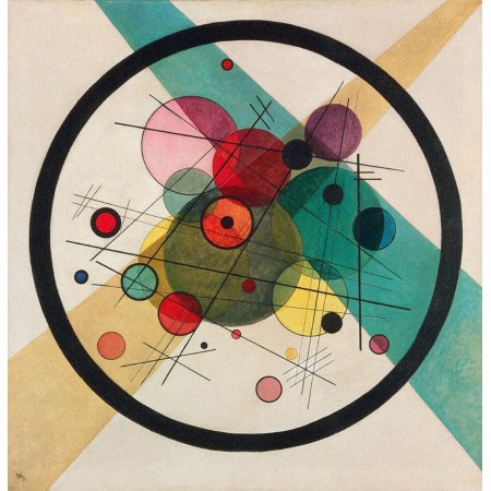 24x24in Poster Wassily Kandinsky - Circles in a Circle