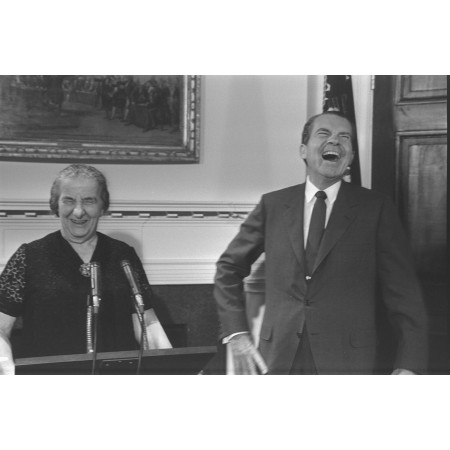 36x24in Poster Golda Meir, Nixon in the white house 1969