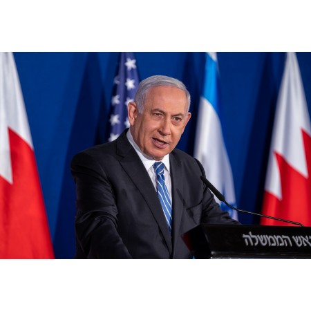 35x24in Poster Netanyahu Delivers Joint Remarks with Pompeo