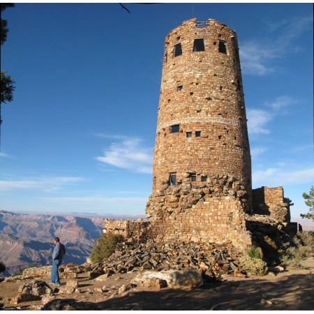 24x24in Poster Grand Canyon National Park, Desert View Watchtower