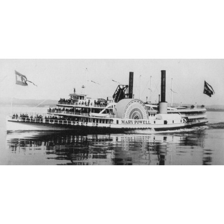 50x24in Poster The Hudson River steamboat Mary Powell, built in New Jersey in 1861 by Michael S. Allison