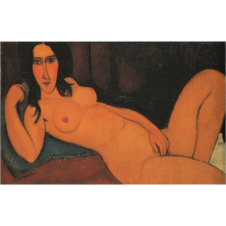 37x24in Poster Amedeo Modigliani- Reclining Nude with Hair Taken Down 1917
