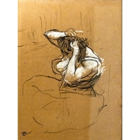 24x32in Poster Toulouse-Lautrec - Femme qui se peigne 1896