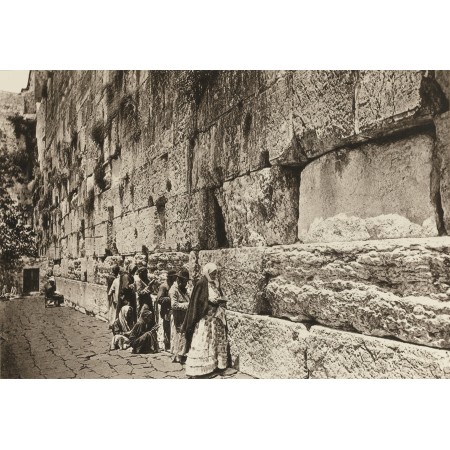 24x16in Poster Western Wall by Félix Bonfils, c1890s