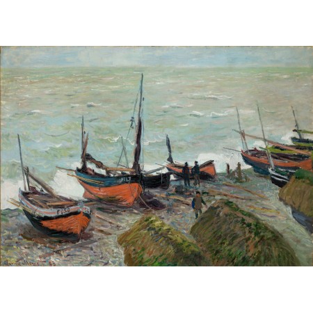 34x24in Poster Claude Monet - Fishing Boats