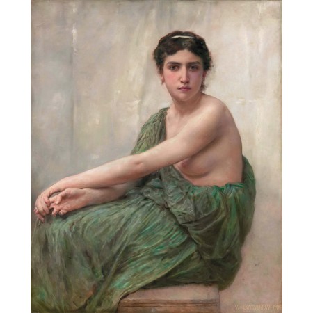 24x29in Poster William Adolphe Bouguereau Réflexion (Reflection)
