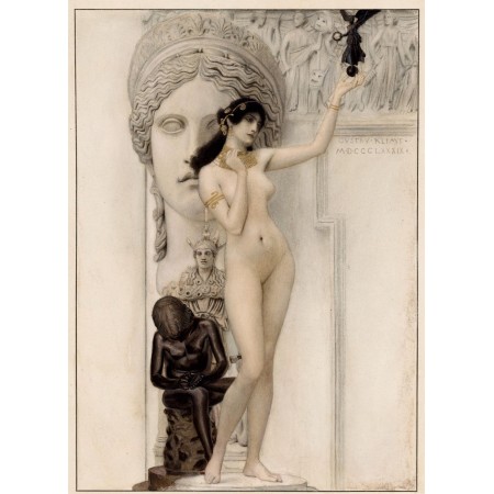 17x24in Poster Gustav Klimt - Allegory of Sculpture