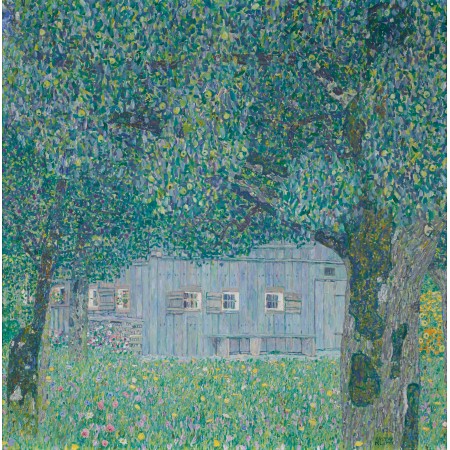 24x24in Poster Gustav Klimt - Bauernhaus in Buchberg  Oberösterreichisches Bauernhaus 1370