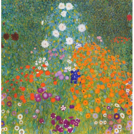 24x24in Poster Gustav Klimt - Bauerngarten, Cottage Garden