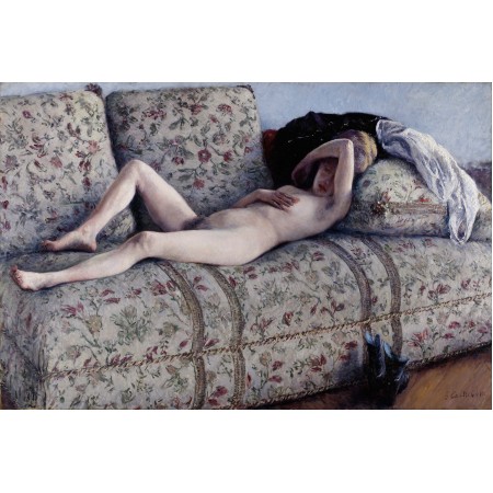 36x24in Poster Gustave Caillebotte - Nude Girl on a Couch - Google Art Project