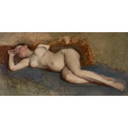 48x24in Poster Frank Duveneck - Reclining Nude Indianapolis Museum