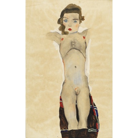 24x37in Poster Egon Schiele - Nude Girl with Arms Outstretched