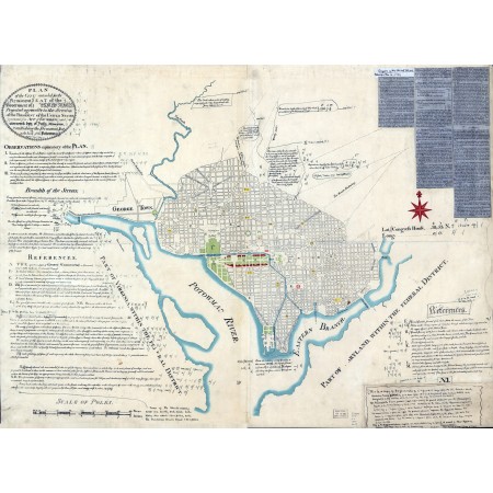 24"x33" Poster Plan of the city intended for the permanent seat of the government of the United States