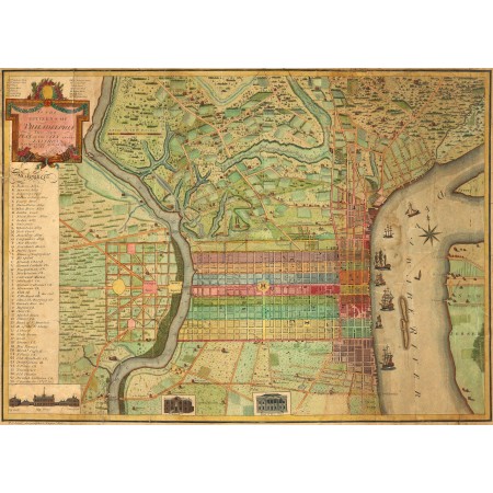 33x24in Poster Philadelphia Street Map, 1802