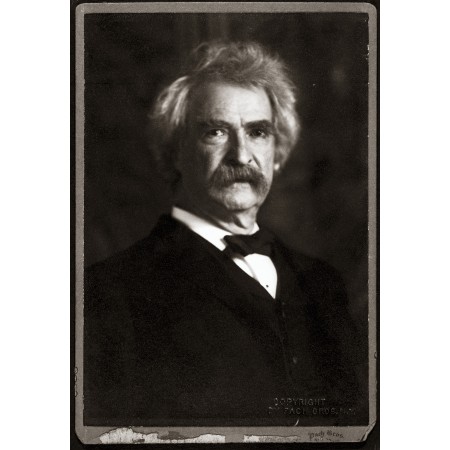 24x34in Poster Mark Twain (Samuel Langhorne Clemens) in the Pach Brothers Studio in New York city