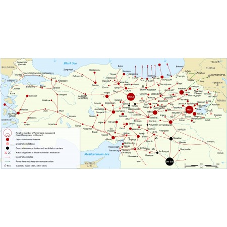 49x24in Poster Armenian Genocide Map-en