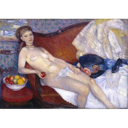 34x24in Poster William Glackens - Nude with Apple