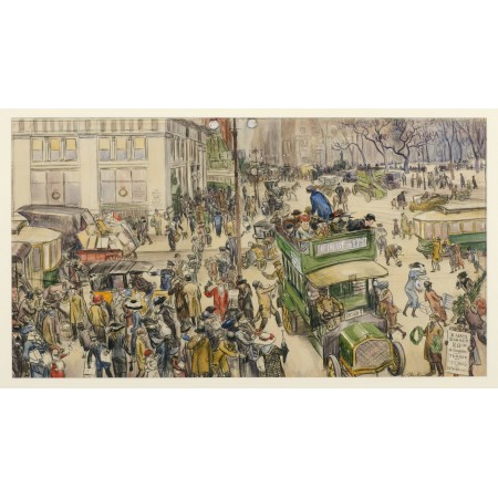 42x24in Poster William James Glackens - Christmas Shoppers