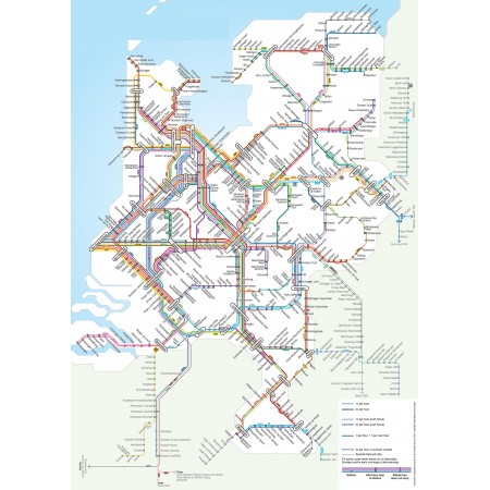 24x33in Poster Dutch Railway Map
