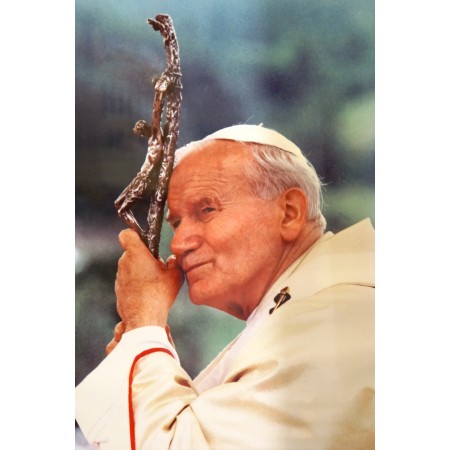 24x36in Poster Photo of Pope John Paul II in the Luxembourg cathedral 1988