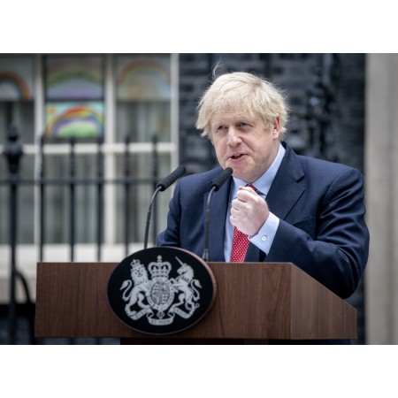 32x24in Poster Boris Johnson returns to work after Coronavirus