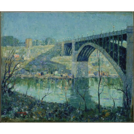 28x24in Poster Ernest Lawson - Spring Night Harlem River