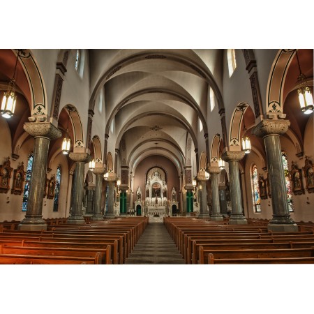 34x24in Poster St. Fidelis Catholic Church is the Cathedral of the Plains located in Victoria, Kansas.
