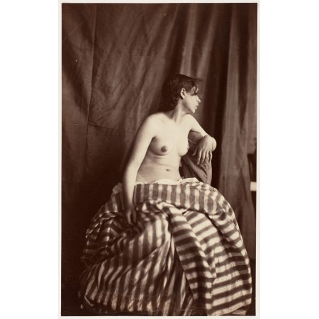 24x37in Poster Nude Study - photograph by Eugène Durieu 1853