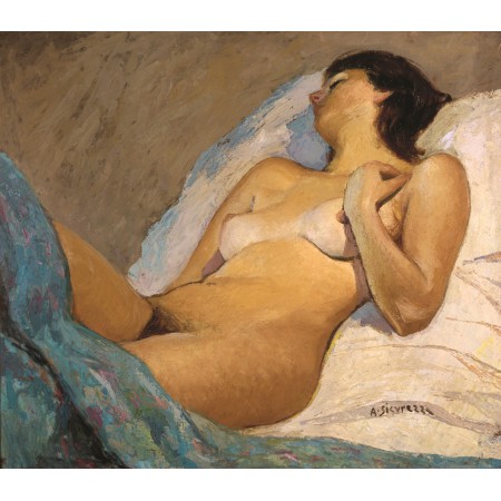 27x24in Poster Antonio Sicurezza - Sleeping Nude1977.