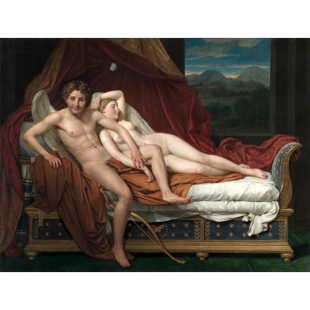31x24in Poster Jacques-Louis David Cupid and Psyche 1817