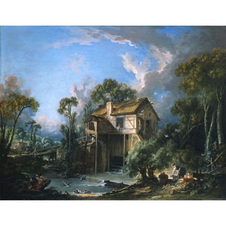 31x24in Poster François Boucher - Mill at Charenton