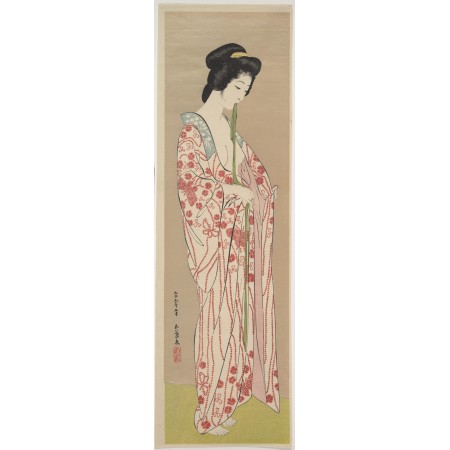 7x24in Poster Hashiguchi Goyo - Woman Dressing