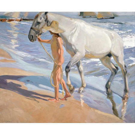 29x24in Poster Joaquín Sorolla y Bastida - The Horse’s Bath
