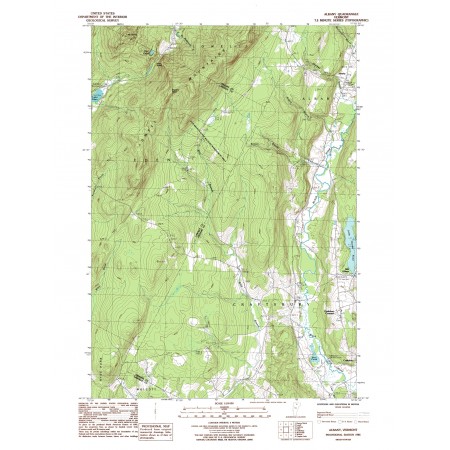 24x31in Poster Albany Quadrangle Vermont topographic map