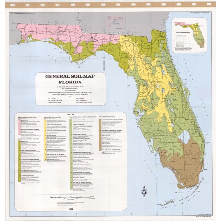 24x25in Poster Florida General Soil Map