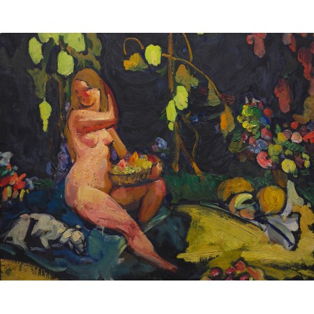 30x24in Poster Henry Keller - Nude