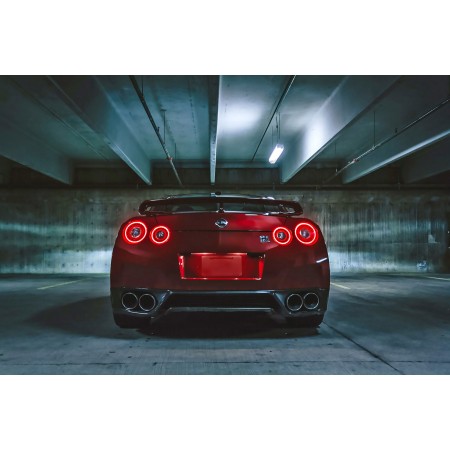 Red Sports Car Nissan GT 24"x16" Photo Print Poster