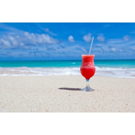 Beach Beverage Caribbean Cocktail 36"x24" Photographic Print Poster Exotic Drinks 