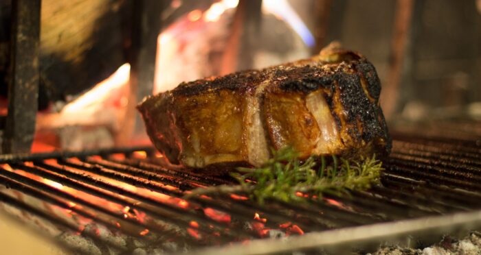 Steak Rib Wood Rosemary Fiorentina Kitchen Photographic Print Poster