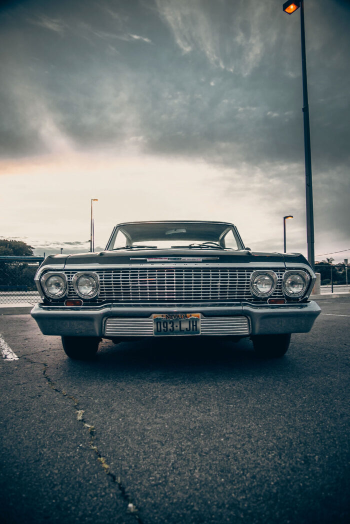 ford falcon On Gray Asphalt Road Photographic Print Poster