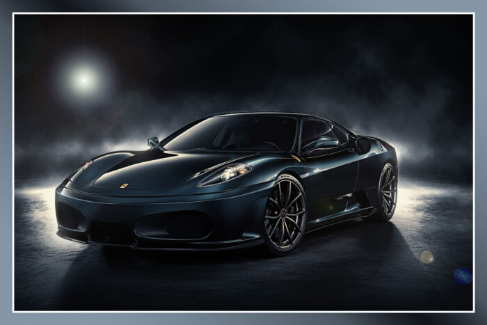 Ferrari F-430. Photographic Print Poster Luxury Cars Black. Art Print