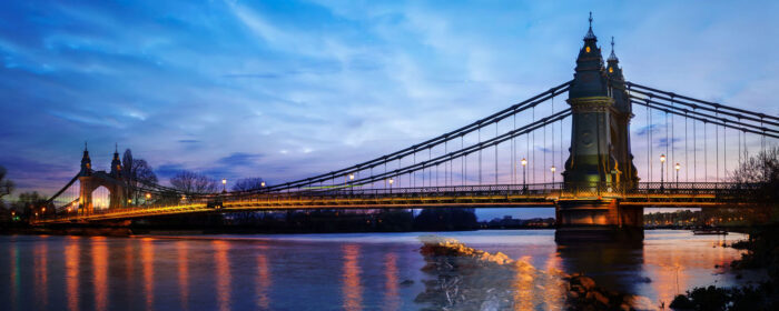 Hammersmith Suspension bridge Art Print World's Mostincredible Bridges London - Panoramic View Art Print