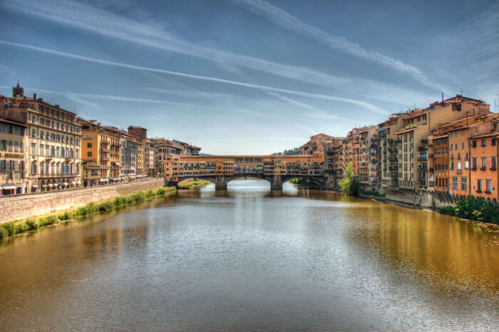 Arno River, Photographic Print Poster Most Beautiful Places in Italy Ponte Vecchio, Florence Art Print