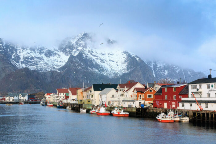 Henningsvaer Photographic Print Poster Most Beautiful Places in Norway, Lofoten, Norway